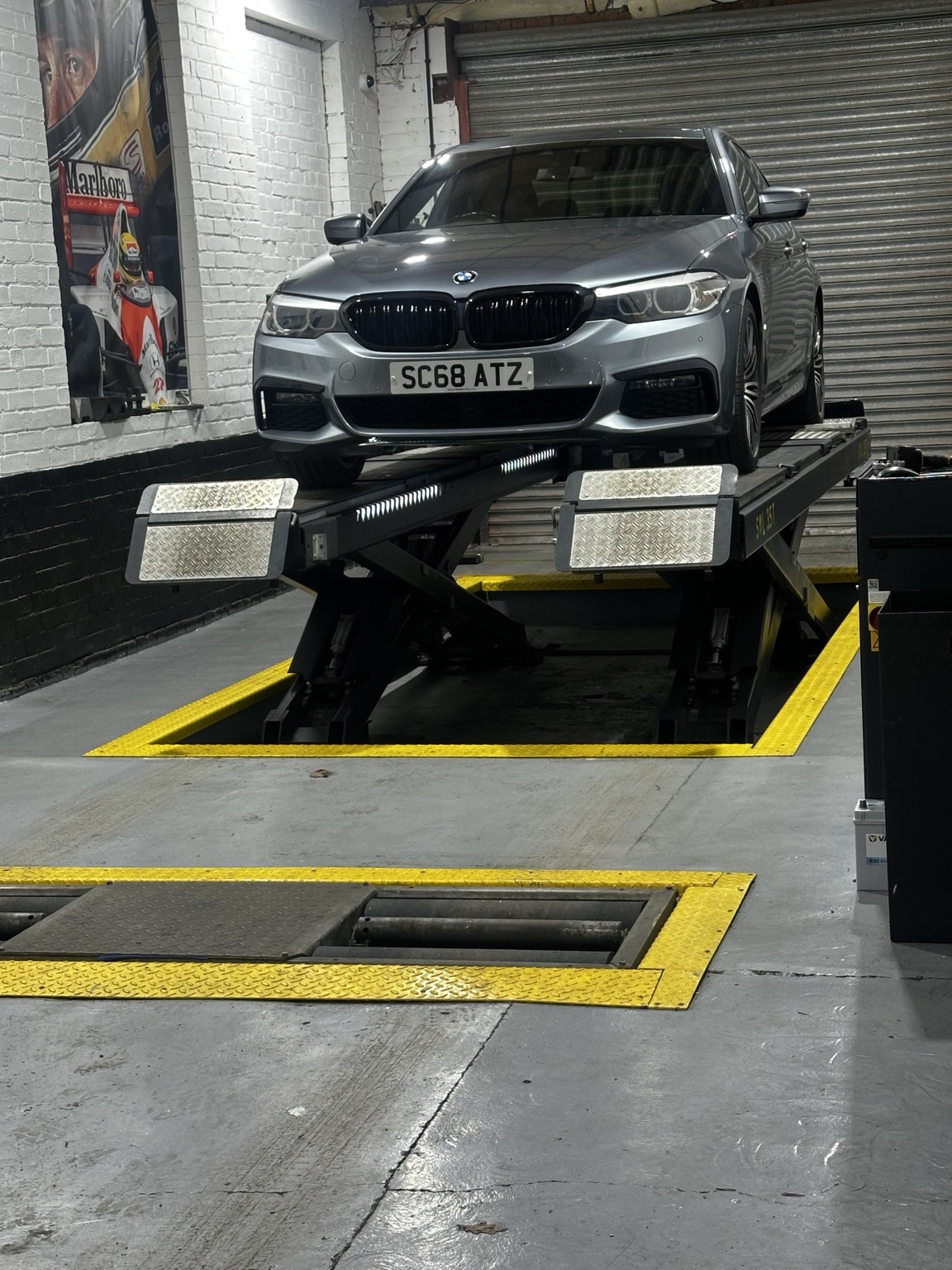 BMW on the Hydro Autos MOT lane